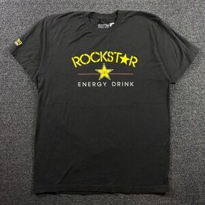 Y2K Rockstar‎ Energy Drink Men's L T-Shirt Lifestyle Apparel Logo Motorcross
